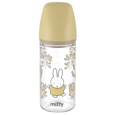 Richell 利其爾 Miffy米飛 寬口奶瓶 240mL, 3-18個月, 一體型奶嘴, 1個