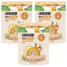 내아이애 순수 야채 양파링, 양파맛, 40g, 3개