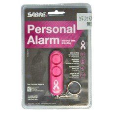 SABRE 沙豹 超迷你高音 120 分貝警報器 雙警笛聲 手動拉插梢 含鑰匙圈, 1個