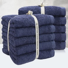COTTON CLOUD 頂級飯店毛巾 170g 40支精梳棉, 海軍藍, 10個