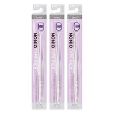 LION 獅王 NONIO 細柔按摩牙刷 寬版刷頭, 細軟刷毛, 日系時尚簡約設計, 1入, 3支