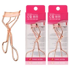 THREE SEVEN Ruibon 高捲翹C型睫毛夾 + 矽膠墊, 玫瑰金, 2套