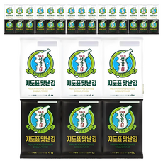 지도표성경 맛난 도시락김 흰색 6p + 검은색 6p 세트, 4g, 72개