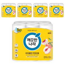 KleanNara 可綠納樂 易清潔日常廚房捲筒紙巾, 210張, 60捲