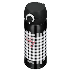 THERMOS 膳魔師 jnl-403系列 保溫瓶 400ml SUS304雙層不銹鋼, 1個, 黑色格紋