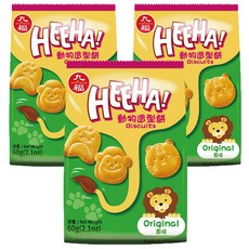 九福 動物造型餅乾 站立包 原味, 60g, 3包