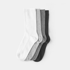 JAJU 여성용 코튼 립 장목 삭스 4p