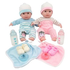 Berenguer Boutique 雙胞胎豪華嬰兒娃娃組 30050, 1套, 粉色 + 藍色