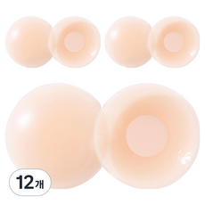 Irop Sanghoe 男性自信圓形胸貼 粉紅色, 12個