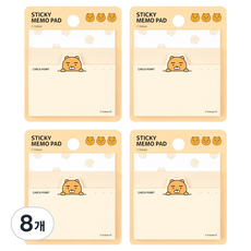 카카오프렌즈 3단 점착 메모지, 라이언, 60매, 8개