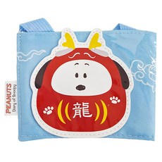 PEANUTS 史努比 飲料杯套, 史努比達摩 紅色+藍色, 1個