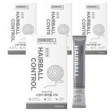 프롬벳 고양이 순수스틱 영양제, 48회분, 헤어볼, 4개