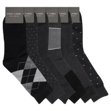 COZY LABEL 男士日常西裝長筒襪6件組