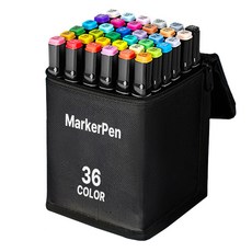 다다 디자인 드로잉 마커펜 천케이스, 36색, 1세트