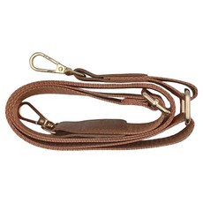 包包肩帶 - 棕皮金扣 2入, 3.8x140cm 尼龍帆布, 純色卡其