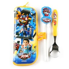 LE BARN 衝鋒戰士7學習筷+湯匙+收納袋組, 混色, 1組