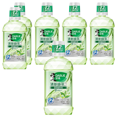 DARLIE 好來 清新綠茶漱口水 12小時持久清新 無酒精配方, 500ml, 6瓶