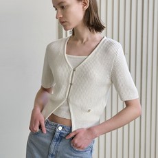 아틀리에나인 여성용 부클 니트 탑 가디건 세트 CD-2121