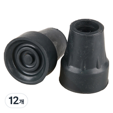 Dr.Pellis J 拐杖/手杖 替換橡膠腳套 22mm, D黑色, 12個