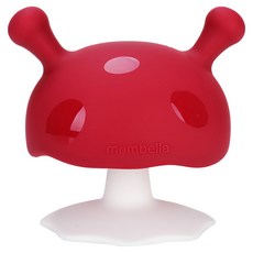 Mombella 啾比小蘑菇固齒器, 採用食用級矽膠色料，安全無憂，柔軟有彈性，可耐高溫消毒, 25g, 煙囪紅, 1個