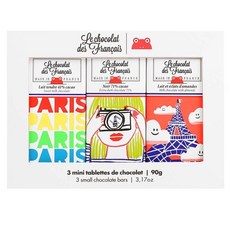 LE CHOCOLAT DES FRANCAIS 迷你巧克力棒 3種 x 30g 組, 1套