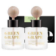 더허브샵 라홈 차량용 디퓨저 50ml 본품, 청포도, 2개