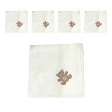ChezBebe 小熊印花紗布手帕 5入