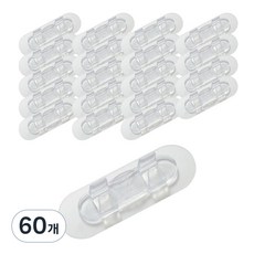 Market Plan 寬版電線整理夾, 60個, 透明