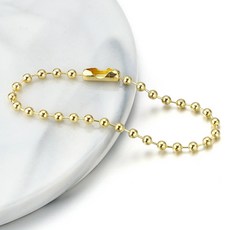 MAME 컬러 볼체인 군번줄, 옐로우골드, 100개