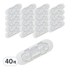 Market Plan 寬版電線整理夾, 40個, 透明