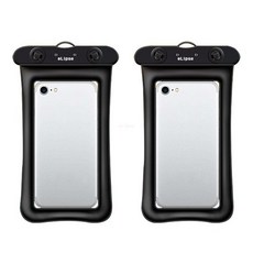 Eclipse充氣管智慧型手機防水包, 黑色的, 2個