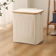 EVER HOUSE 多功能牛津洗衣收納籃 77L, 象牙白