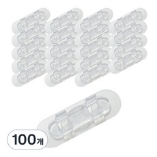 Market Plan 寬版電線整理夾, 100個, 透明