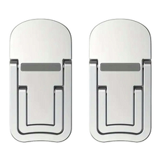 e-kit 逸奇 鋅合金雙檔可調角度筆電平板隱形折疊支架 適用於各種尺寸的平板電腦, AF-MD21_S, 銀色, 2個