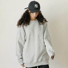 네스파 여성용 클린 세미오버핏 무지 맨투맨 SMD_0107