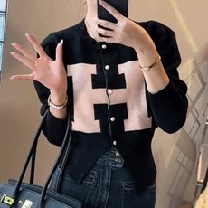 페이퍼먼츠 여성용 에이치 포버튼 진주단추 가디건 23000