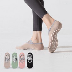 LONGRUN HABIT 防滑皮拉提斯瑜珈襪4件組