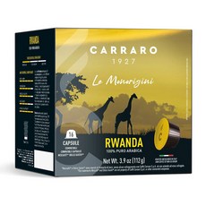 CARRARO RWANDA 盧安達 咖啡球 Dolce Gusto咖啡機適用, 7g, 16顆, 1盒
