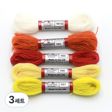 JoyJasu Appleton 羊毛繡線 5件組, 3套, 991B, 994, 995, 996, 997
