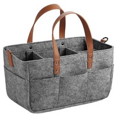 JOYMULTI 攜帶式折疊分隔尿布收納袋, 深灰色