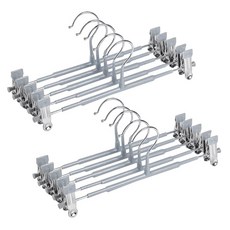 마켓플랜 논슬립 코팅 집게 바지걸이, 그레이, 10개