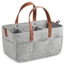 JOYMULTI 攜帶式折疊分隔尿布收納袋, 淺灰色