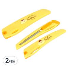 buyhearts 布丁狗 小美工刀 2入 + 大美工刀 套組, 單一顏色, 2套