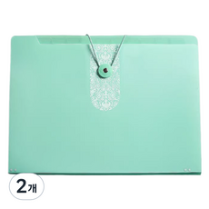 통근창고 A4서류 문서보관 파일케이스 5칸 325 x 245 mm, 그린, 2개