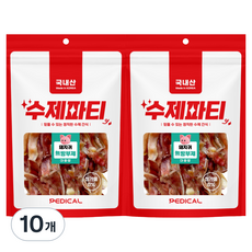 페디칼 강아지 수제파티 간식, 돼지귀, 200g, 10개