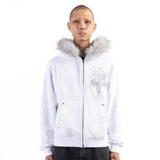 saintpain 男女通用 Pigeon 毛絨連帽拉鍊外套
