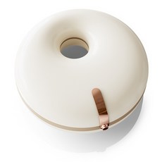 攜帶式甜甜圈造型雙層牙套收納盒, 白色, 1個