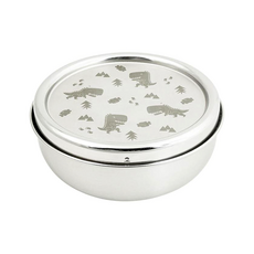 KOM 316不鏽鋼兒童隔熱碗附匙, 恐龍, 11.5 x 5.8cm, 1組