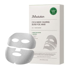 JMsolution 肌司研 雪絨花鎮靜舒緩銀箔面膜, 1個, 10入