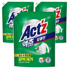 액츠 퍼펙트 딥클린 액상세제 리필, 2.2L, 3개